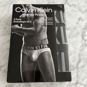 Calvin Klein Intense Power Stretch Hip Briefs - Black - 3 pack